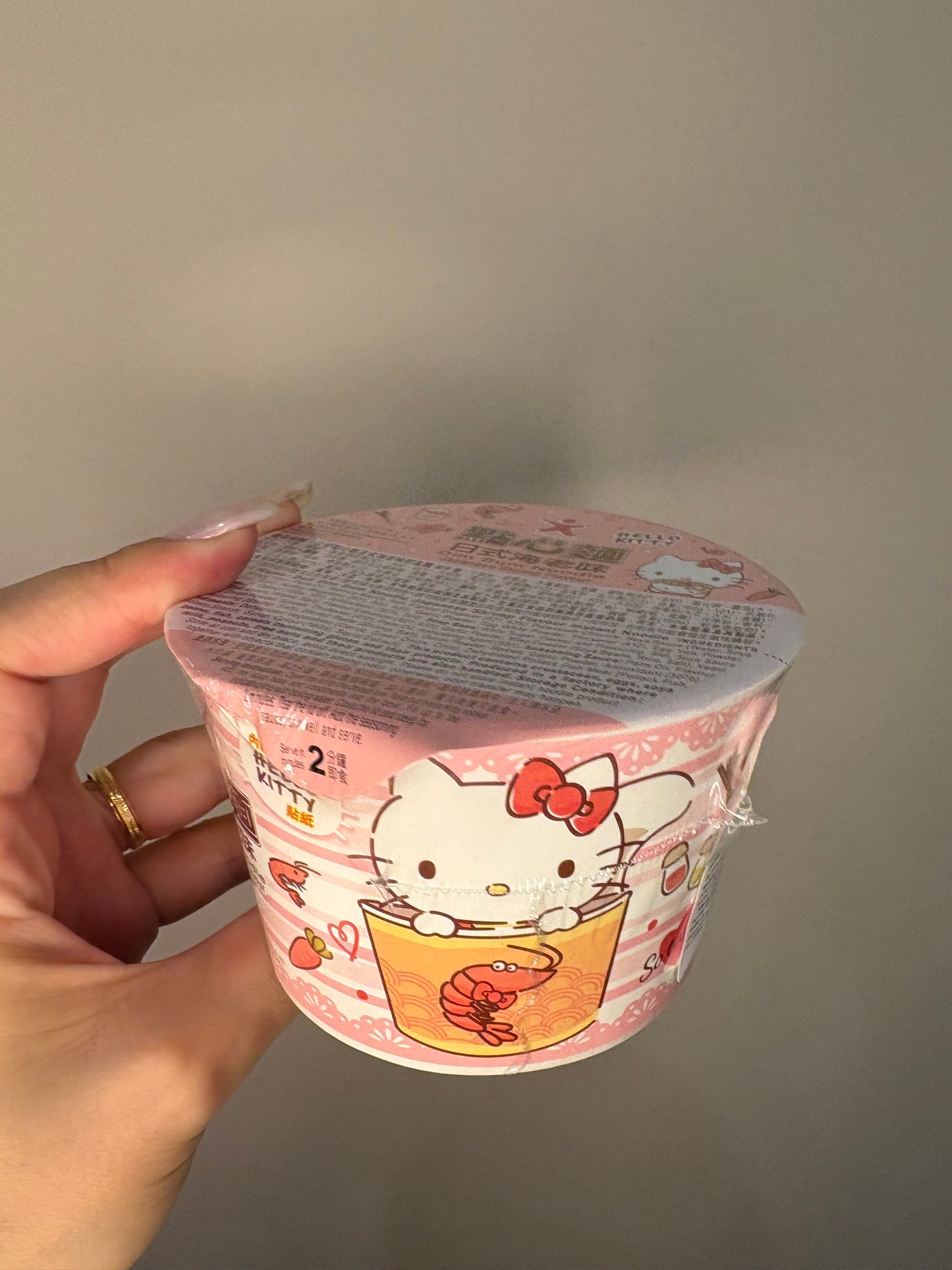 Noodles istantanei Hello Kitty ai Gamberetti